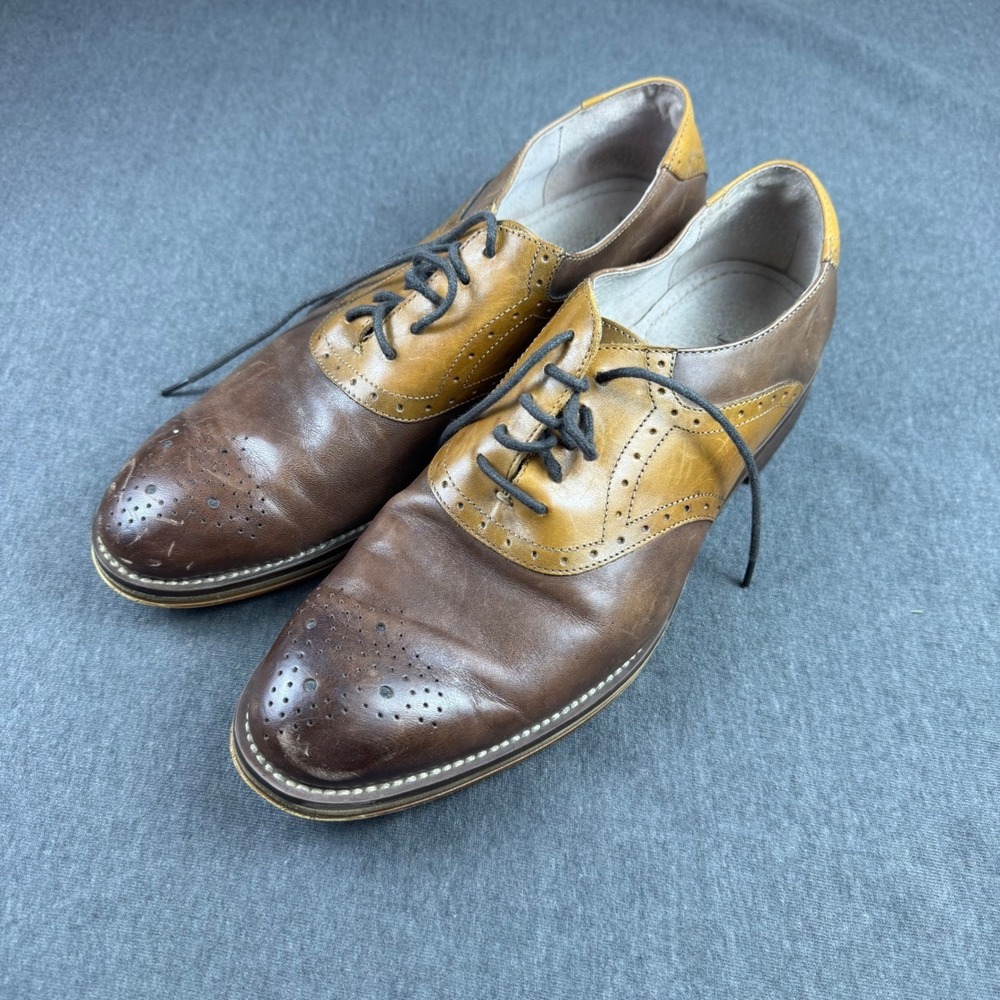 Johnston & Murphy Mens Dress Shoes Size 8.5M Leather Brown Oxfords - Picture 2 of 9